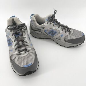 New Balance 474 Trail Running Shoes Women 9 Grey Blue WT474LP All Terrain Wide D
